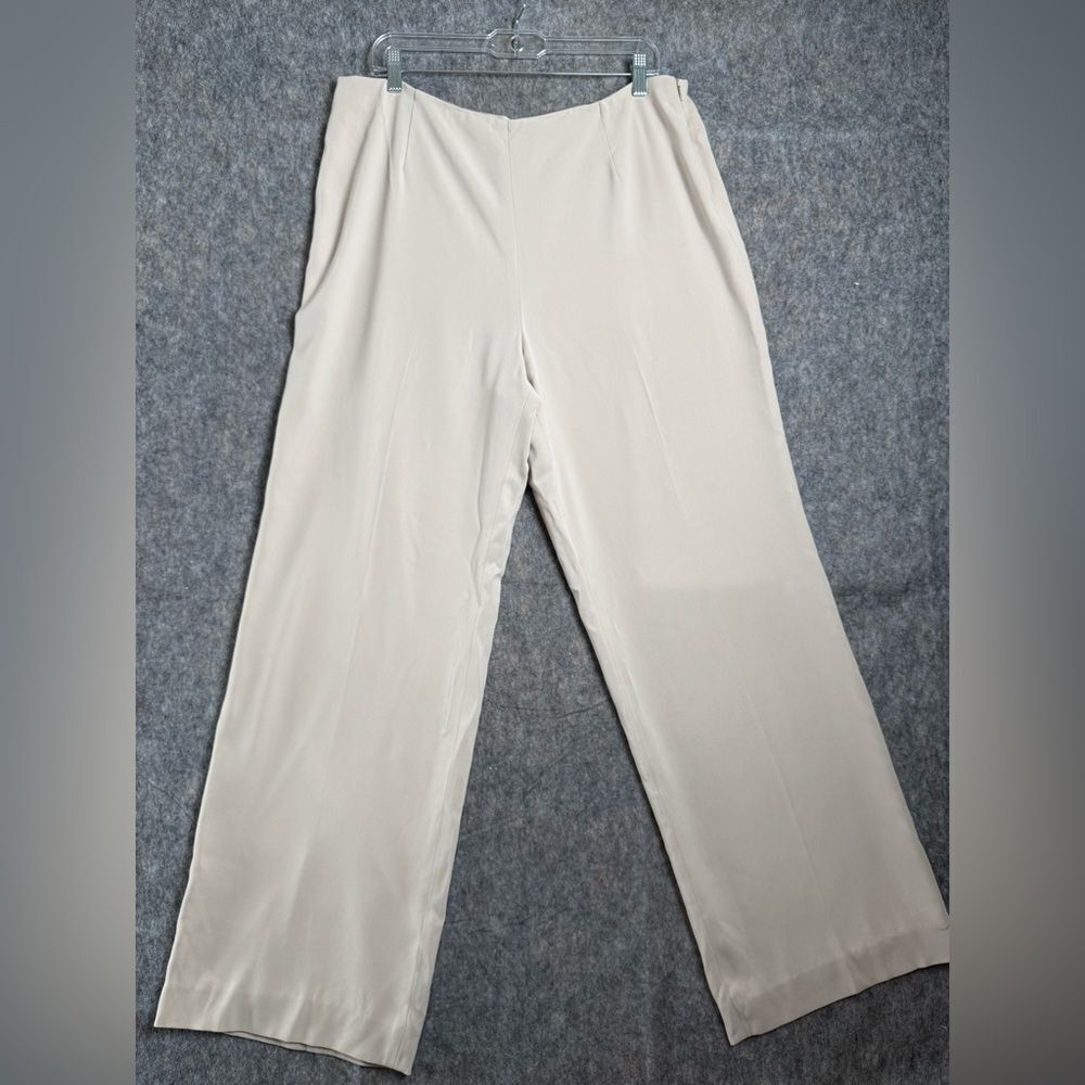 Talbots Cream Wide-Leg Dress Pants